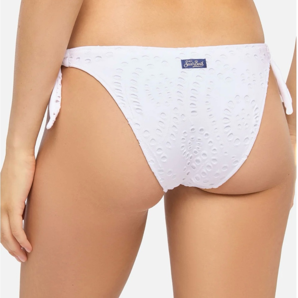 MC2 Saint Barth White Eyelet Bikini Bottom